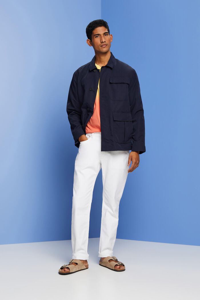 Weiße Stretch-Jeans