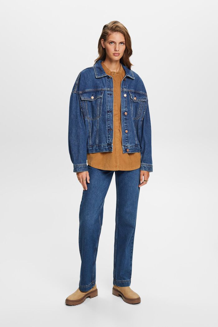 Cordbluse mit Schößchen