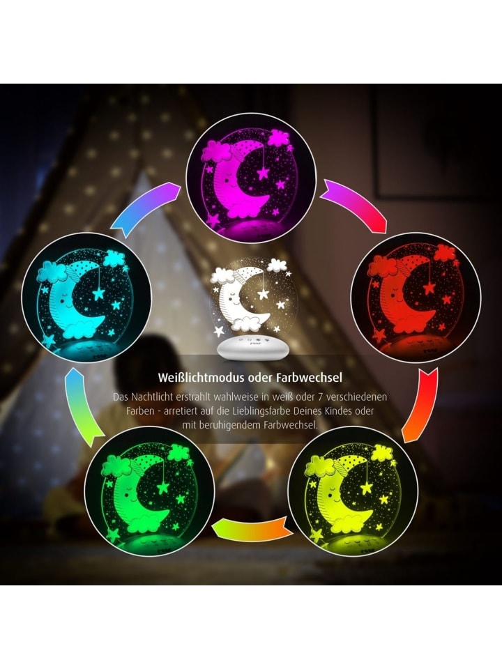 Reer ColourLumy Mond Beruhigungslicht in Weiß ab 0 Monate günstig kaufen onesize