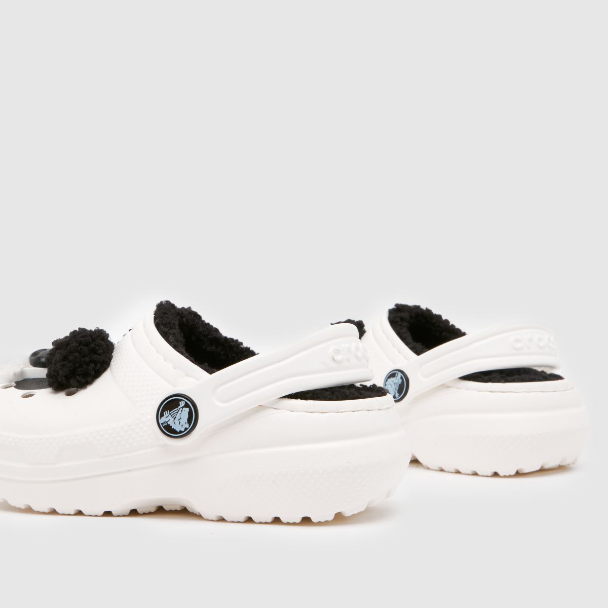 Crocs fekete-fehér klasszikus bélelt klumpa kisgyermek szandál