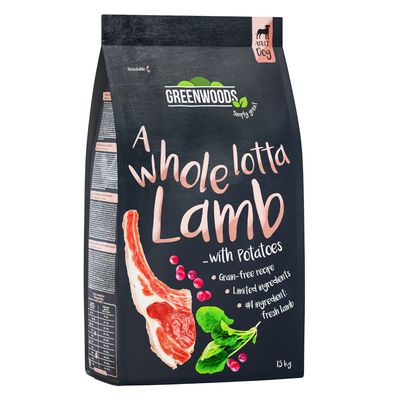 1,5 kg Greenwoods Trockenfutter + 6 x 400 g gemischtes Paket Nassfutter