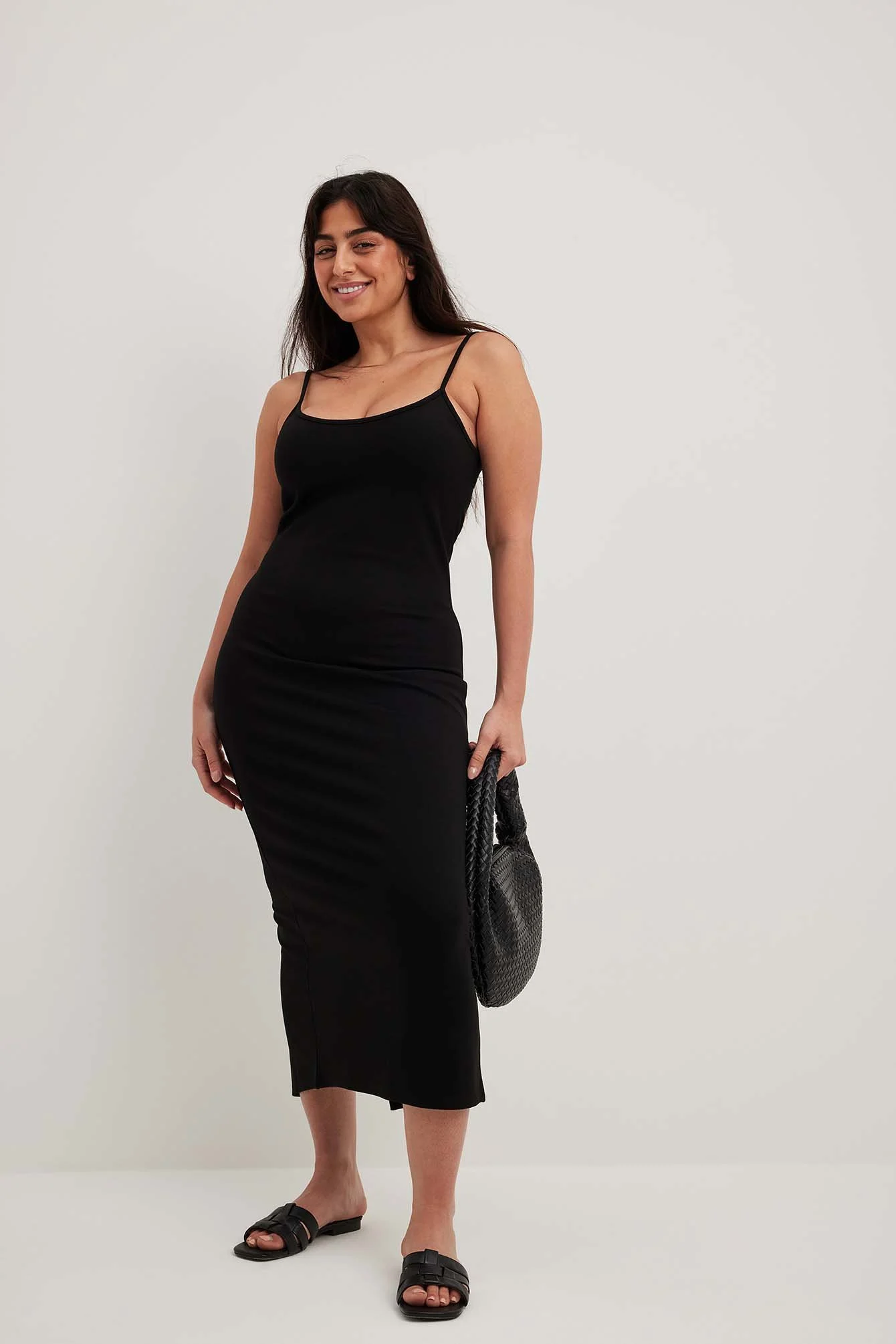 Slip-Midikleid aus Jersey