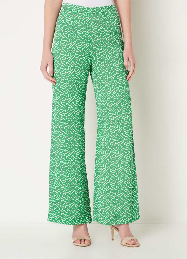 L.K.Bennett  Esme high waist flared fit pantalon met print