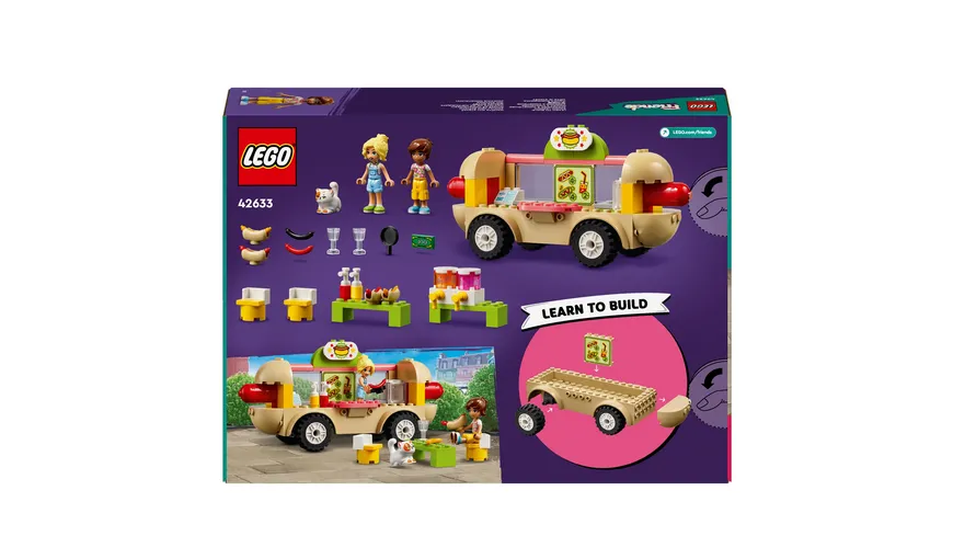 LEGO Friends 42633 Hotdog-Truck Set ab 4 Jahre, Fahrzeug-Spielzeug