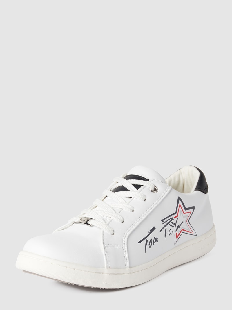 Sneaker mit Motiv-Print in weiß