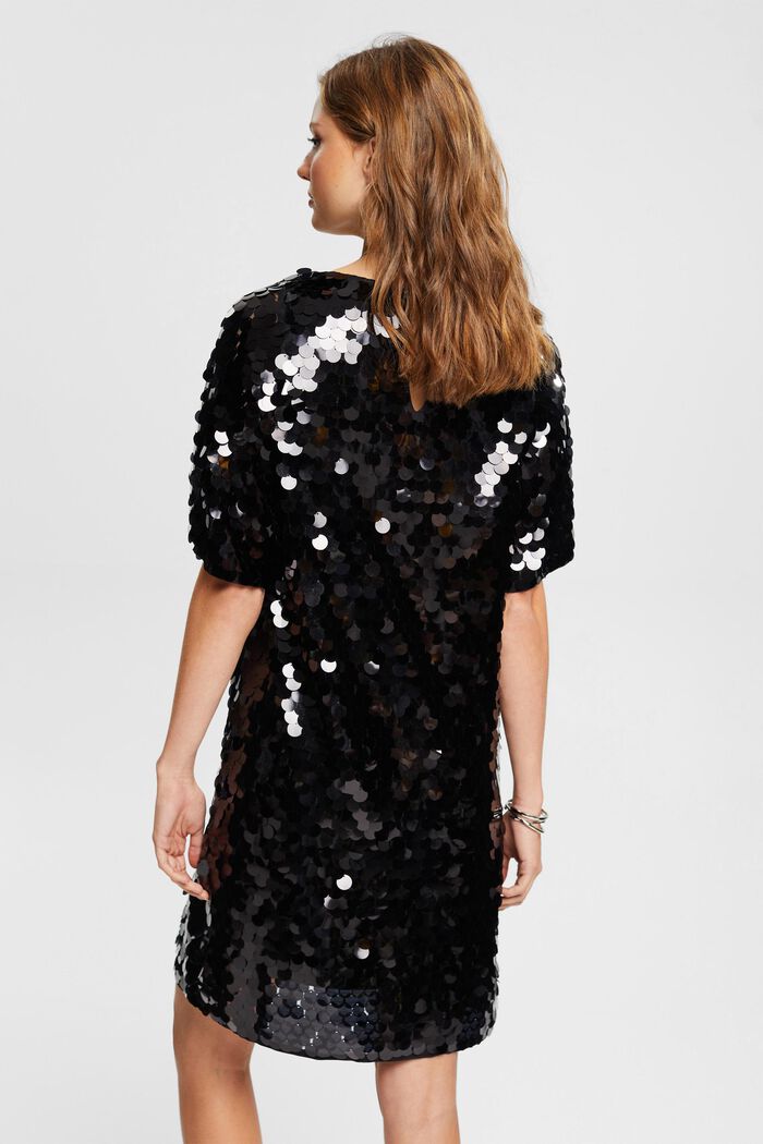Minikleid mit großen Pailletten, LENZING™ ECOVERO™