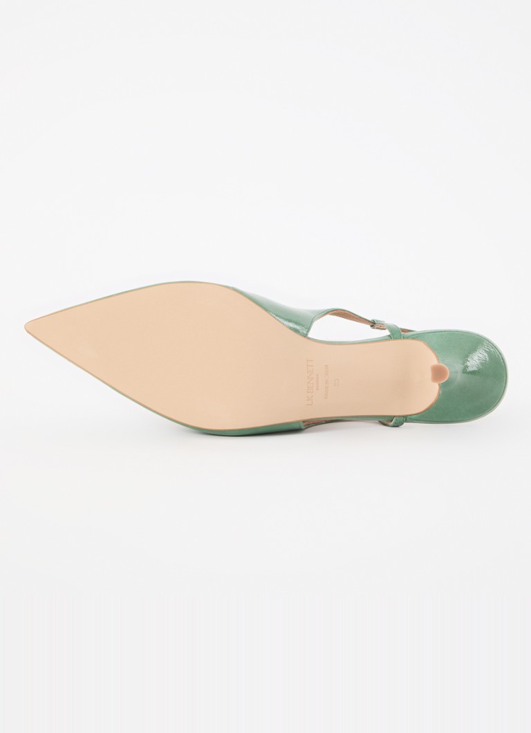 L.K.Bennett  Caprice slingback van leer met lakfinish