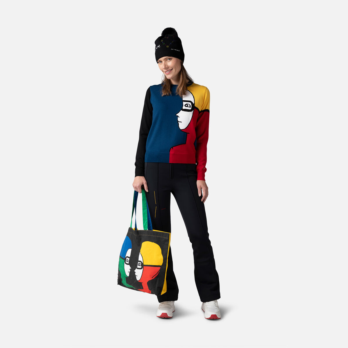 JCC Color Block Damenoberteil mit Rundhalsausschnitt