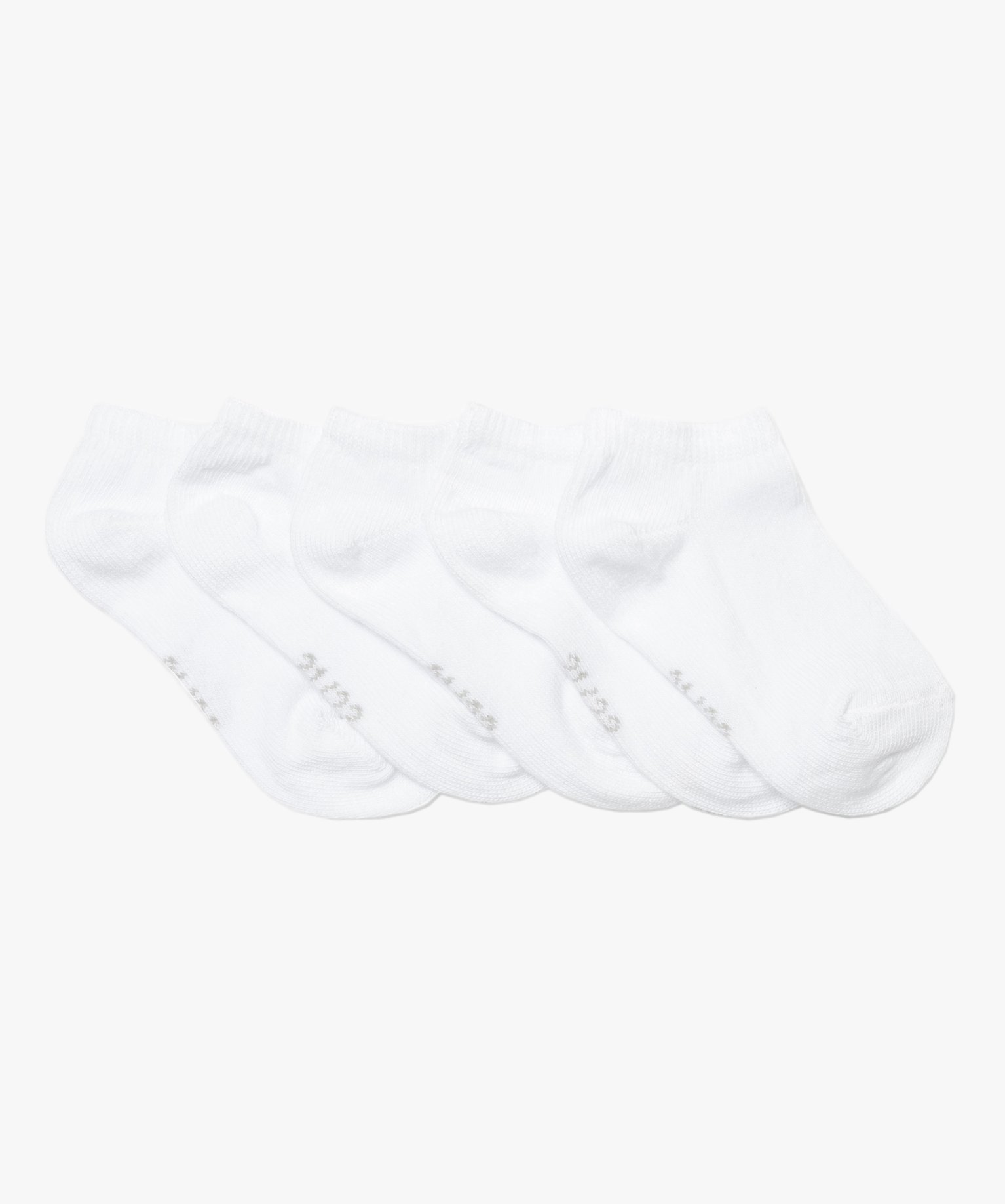 Chaussettes bébé fille courtes (lot de 5) blanc | GEMO