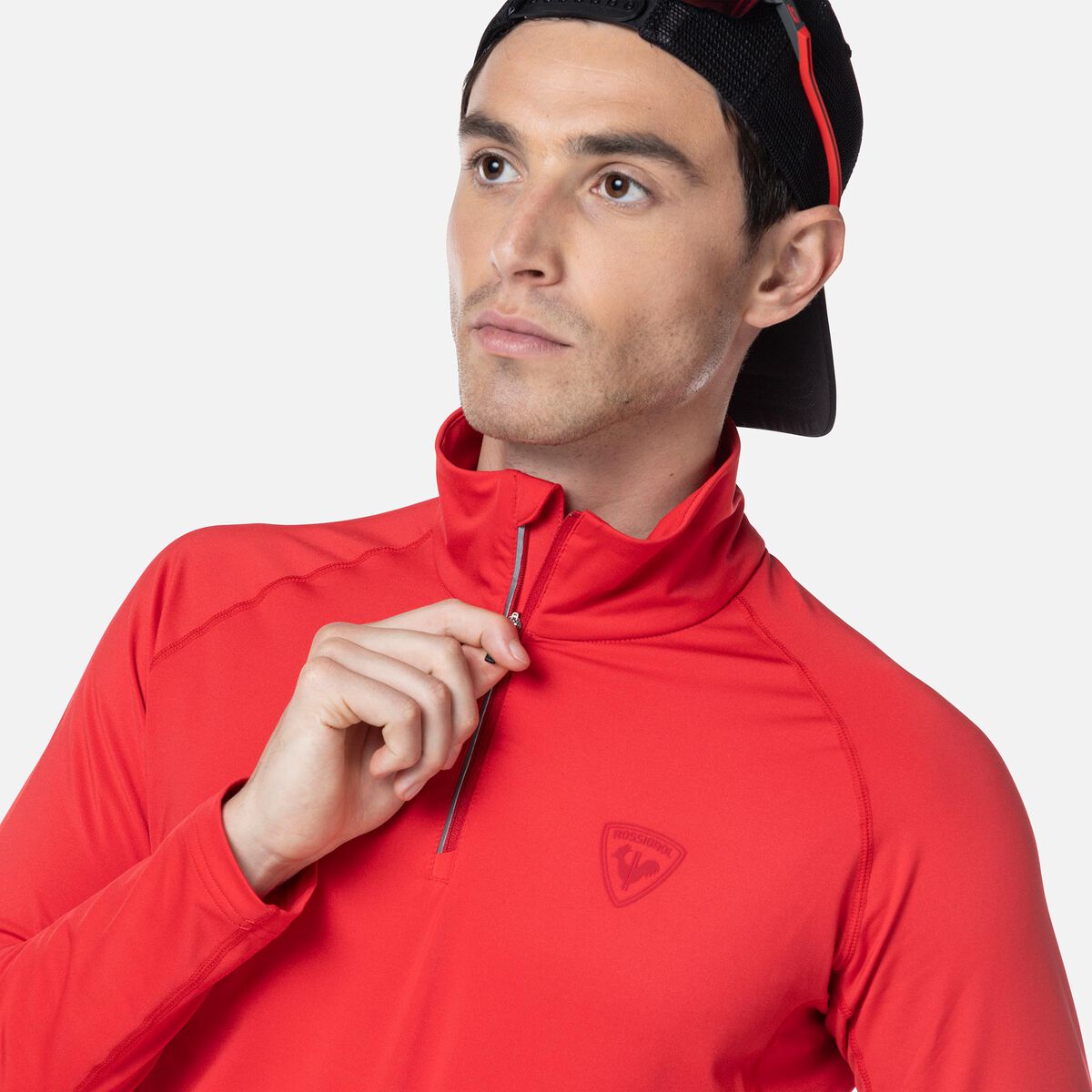 Herren-Baselayer-Oberteil mit halbem Reißverschluss