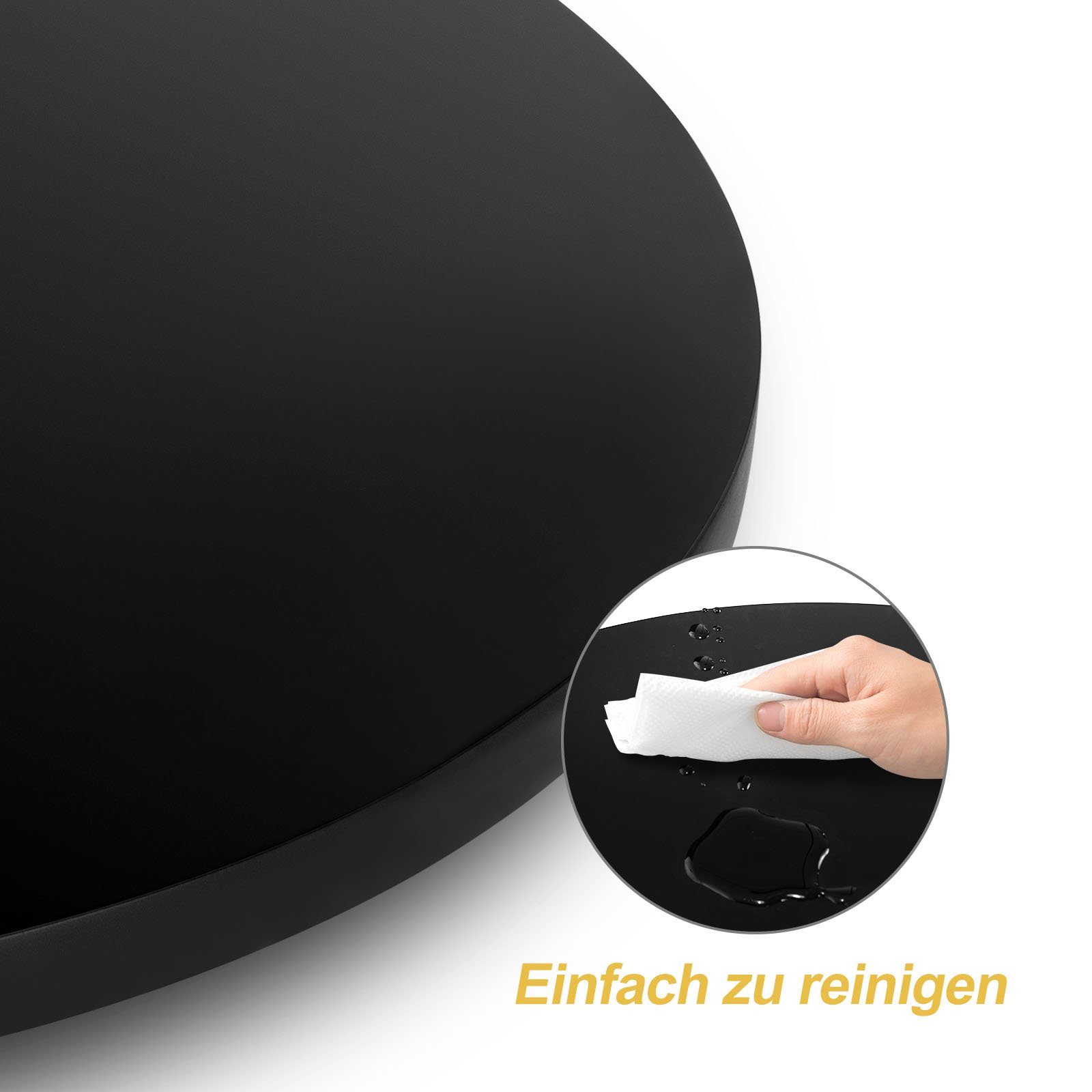 Woltu Bartisch (1-St), runde höhenverstellbare Tischplatte, aus MDF Metall