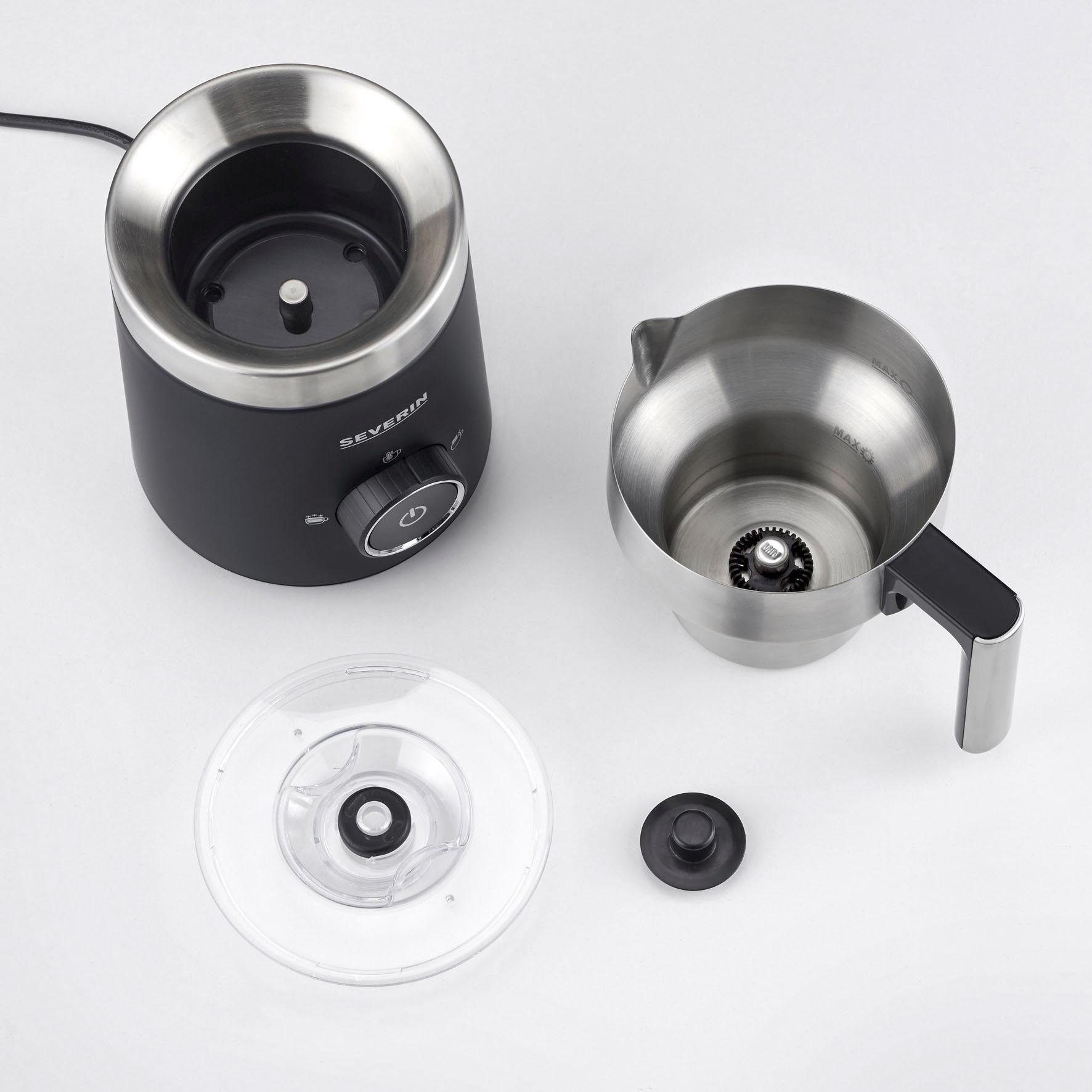 Severin Milchaufschäumer SM 3585 Spuma 500, 500 W, punktgenaues Ausgießen - Barista-Ausgusszotte, mit Schokoladenfunktion