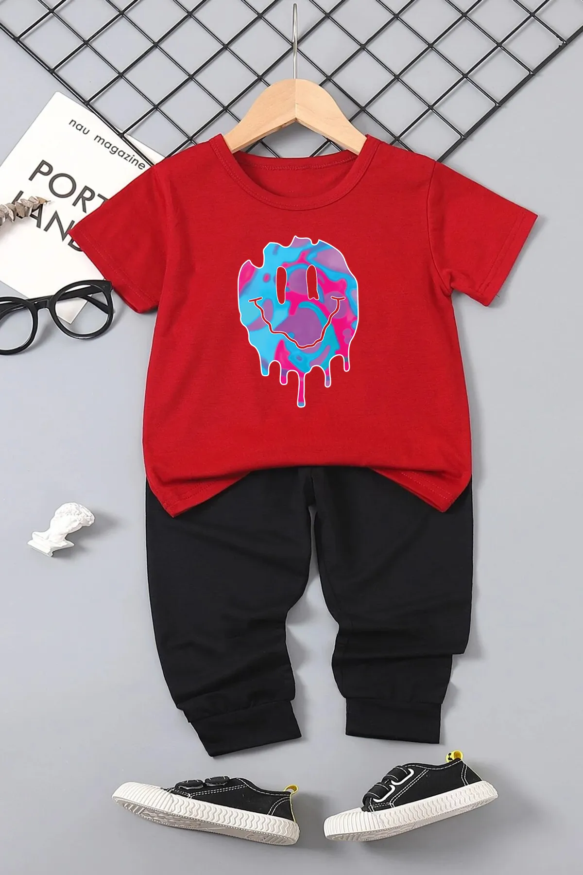 uyguntarz  Sport-Sweatsuit Set - Rot - Regular Fit