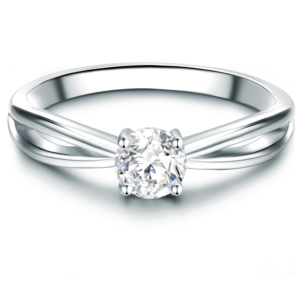 Trilani Bague en argent Argent sterling Oxyde de zirconium (CZ) en Argent Bague