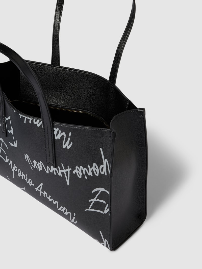 Tote Bag mit kurzen Henkeln Modell 'FRIDA' in schwarz