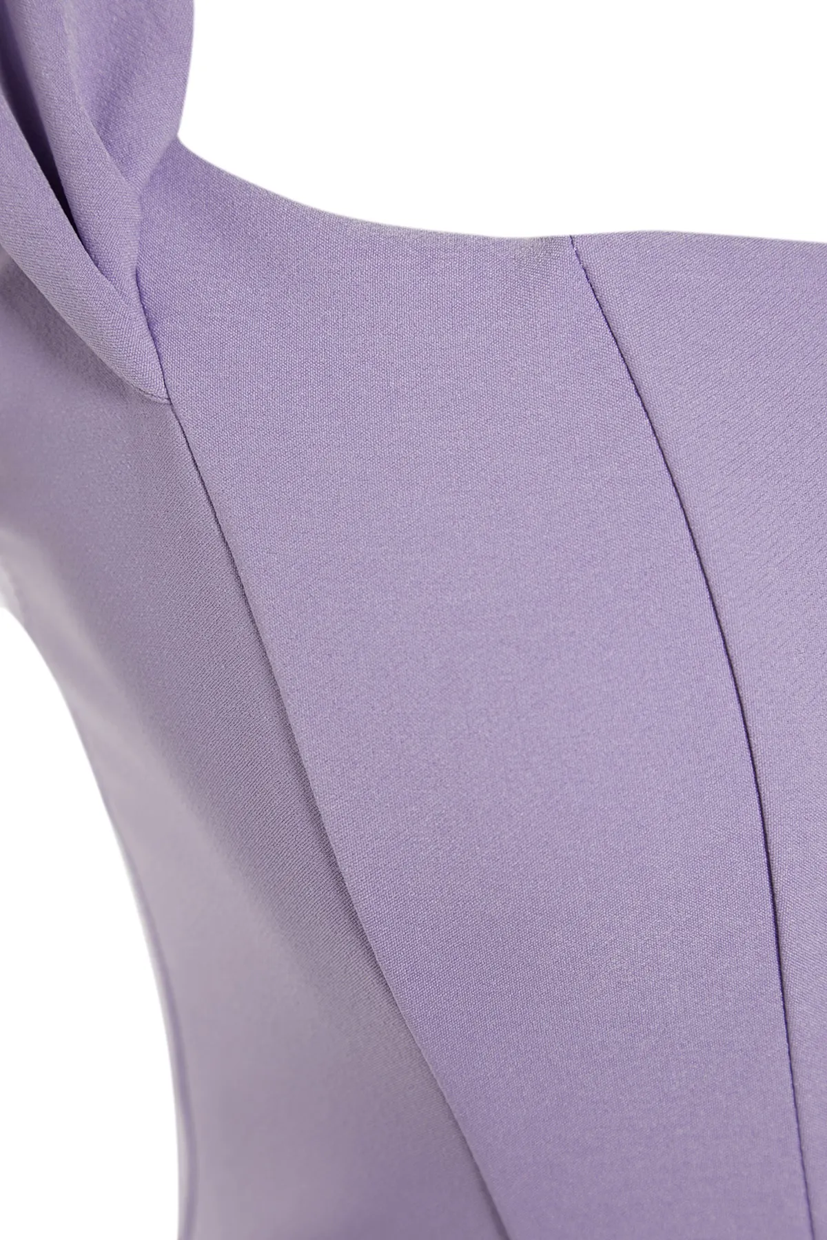 Trendyol Collection  Fliederfarbenes, figurbetontes, gefüttertes Abendkleid aus Webstoff TPRSS22EL00097