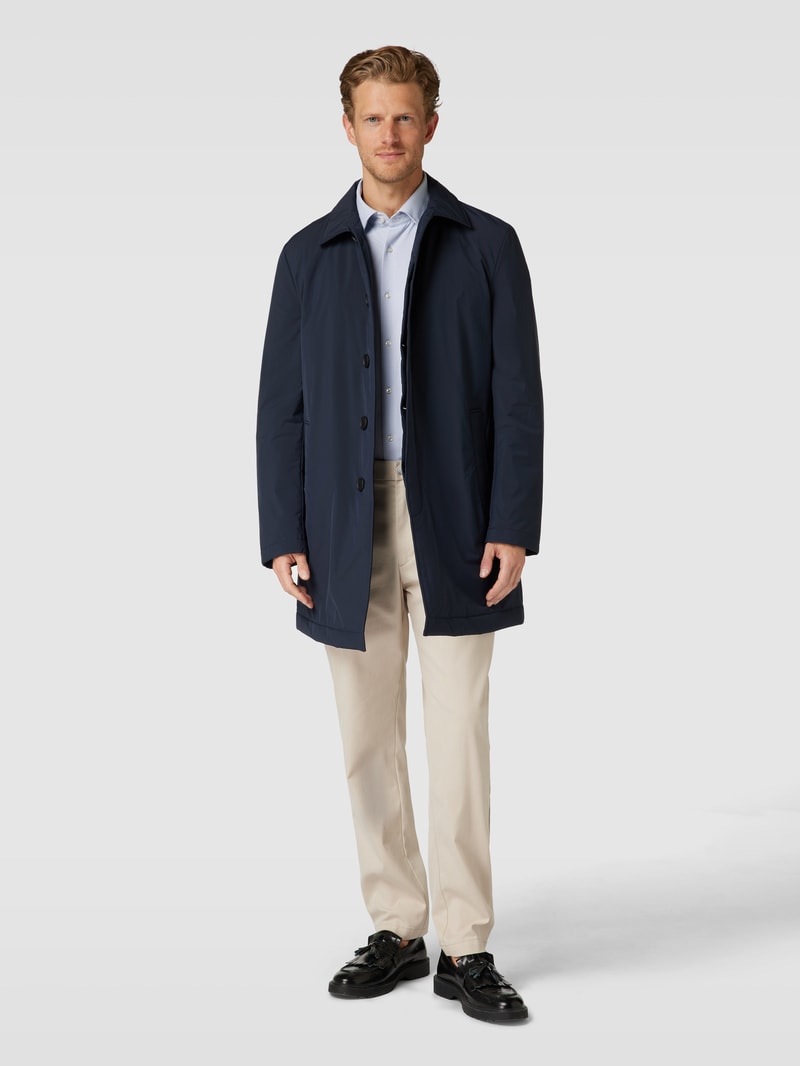 Mantel mit Leistentaschen Modell 'Jared' in marineblau