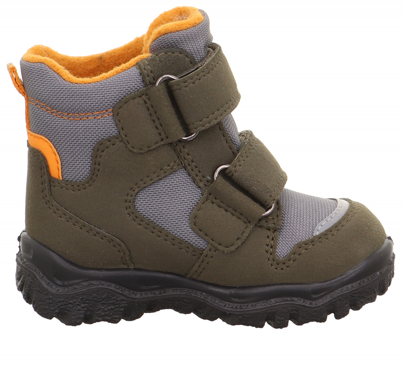 HUSKY1 - Grün/Orange Boots mit Klettverschluss