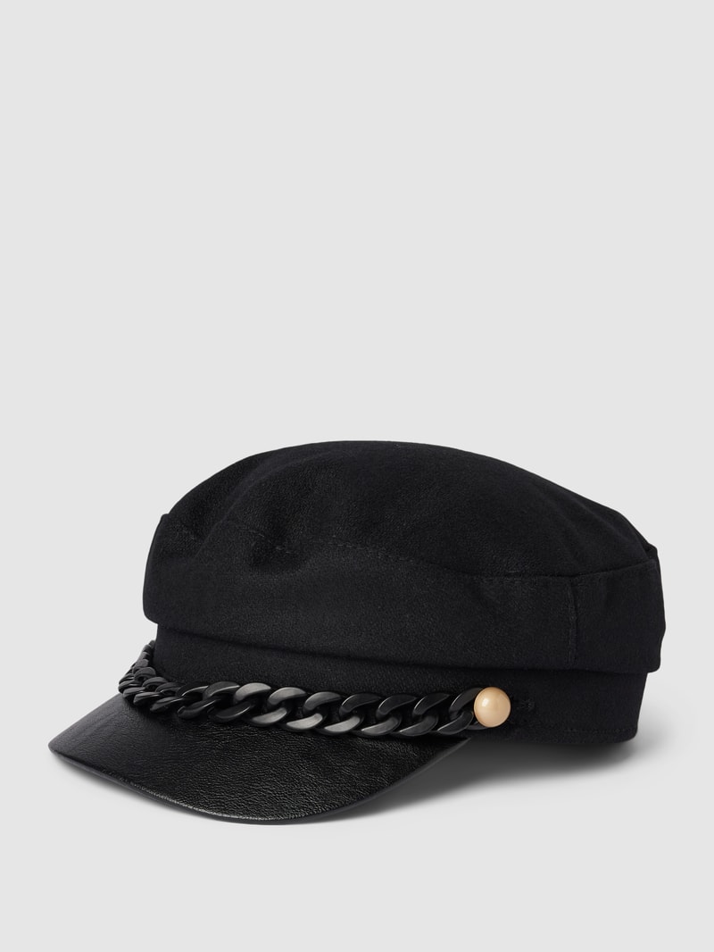 Hut mit Ketten-Detail Modell 'Captain' in schwarz