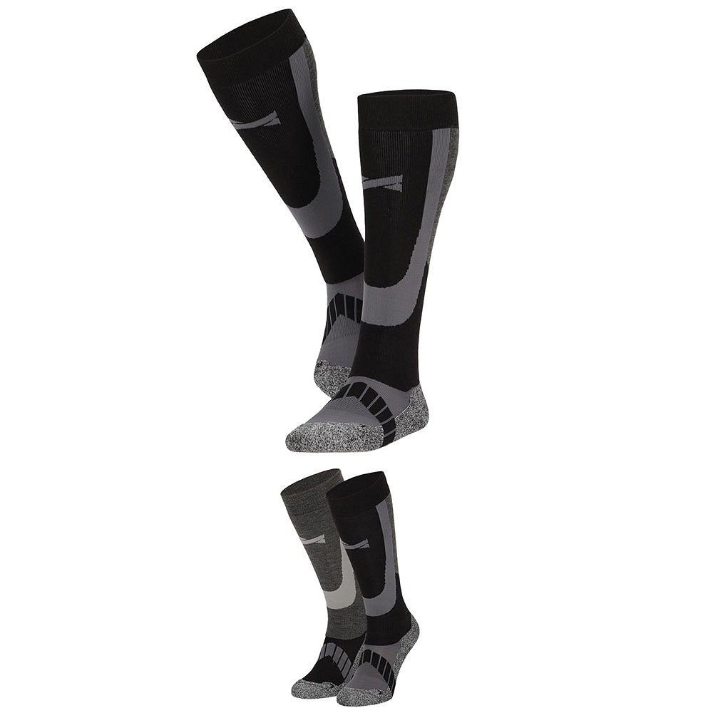 Xtreme 2 Paar Multi Black Unisex Skisocken