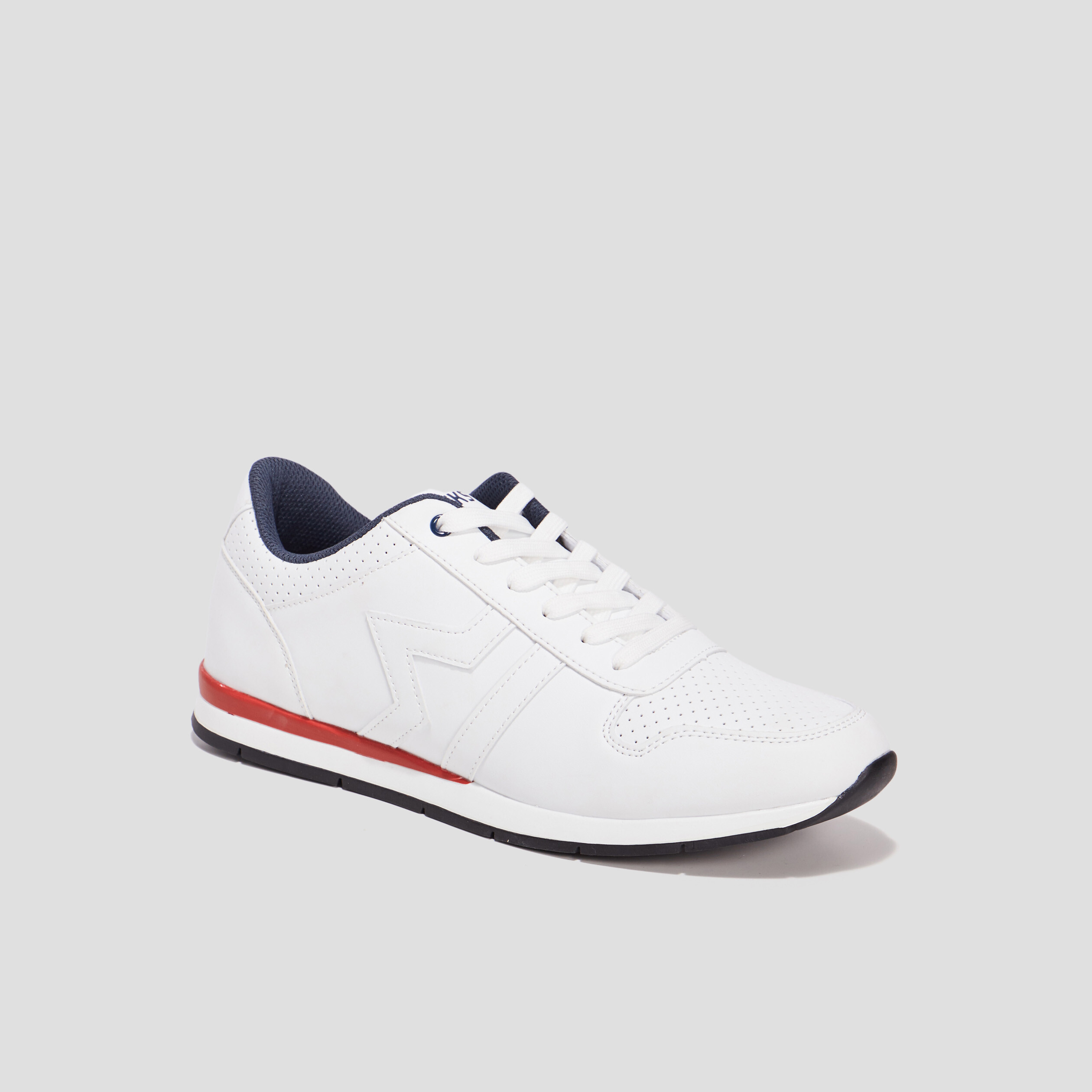 Baskets running à lacets Creeks blanc homme | La Halle