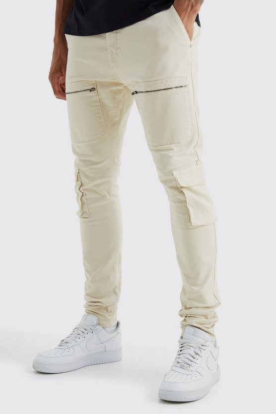 Tall Skinny Cargo-Hose mit Reißverschluss