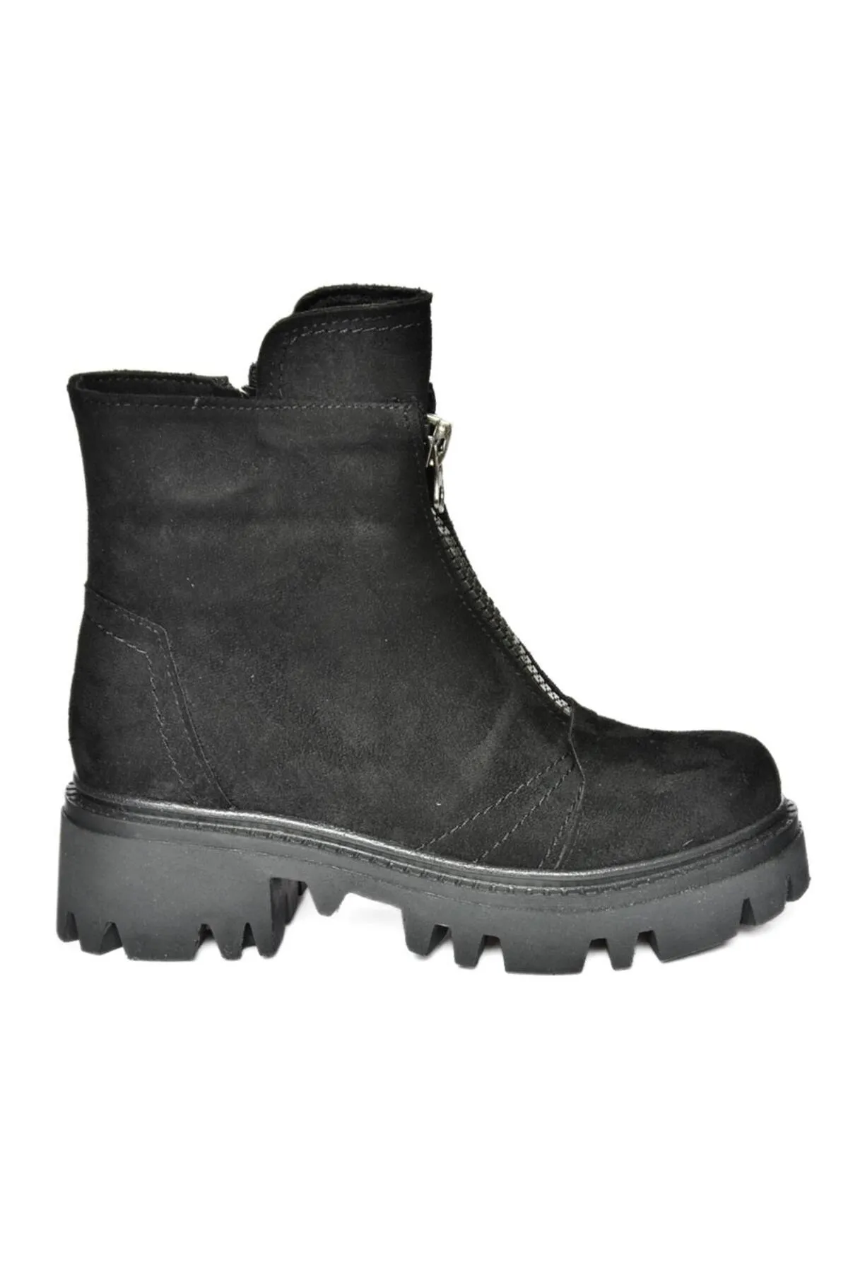 Fox Shoes  R784551202 Damenstiefel aus schwarzem Wildleder mit dicker Sohle