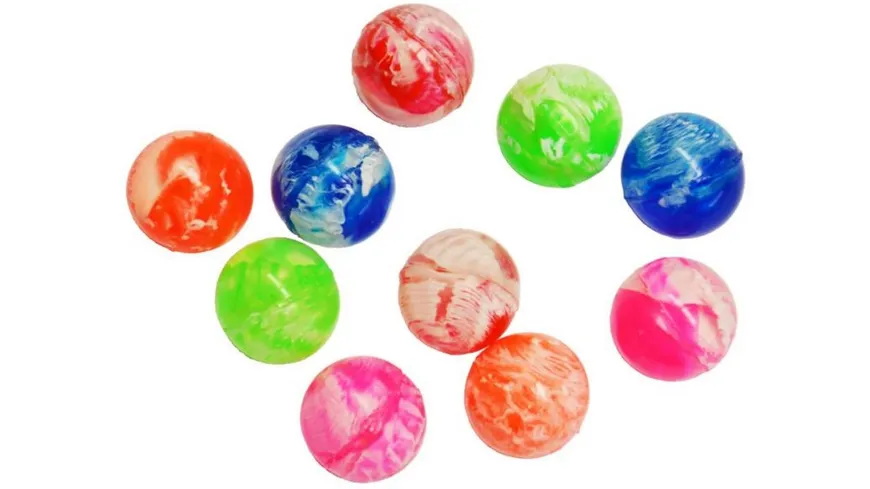Kögler - Bouncerz, Multicolor Flummis, 10er Set, Bälle im Netz, 25mm