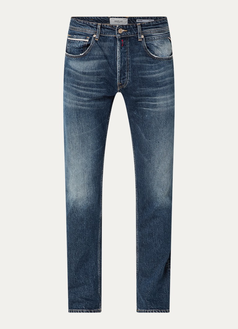 Replay Grover straight leg jeans with dark wash