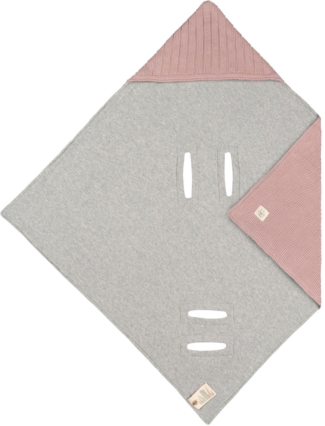 Einschlagdecke Einschlagdecke für Babyschale, dusty pink, LÄSSIG, GOTS made with organic materials, zertifiziert durch BCS 27262