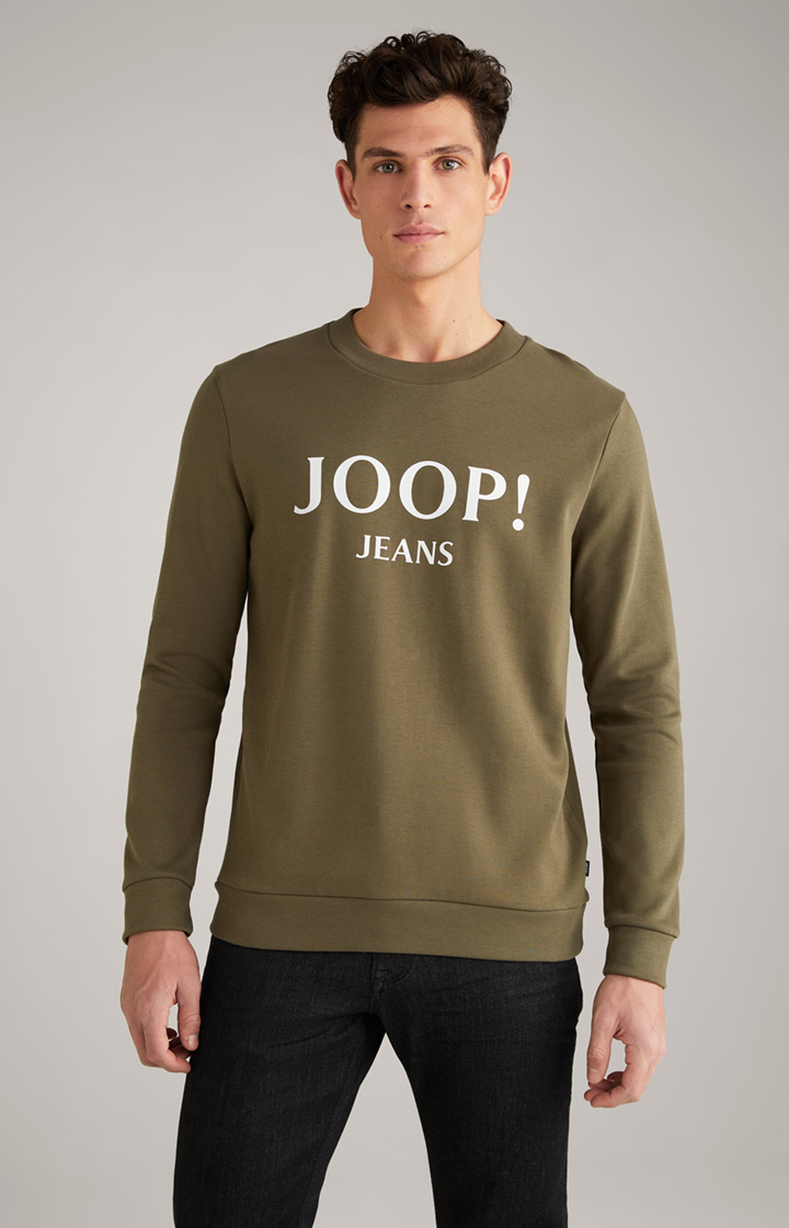 Sweatshirt Alfred in Olivgrün