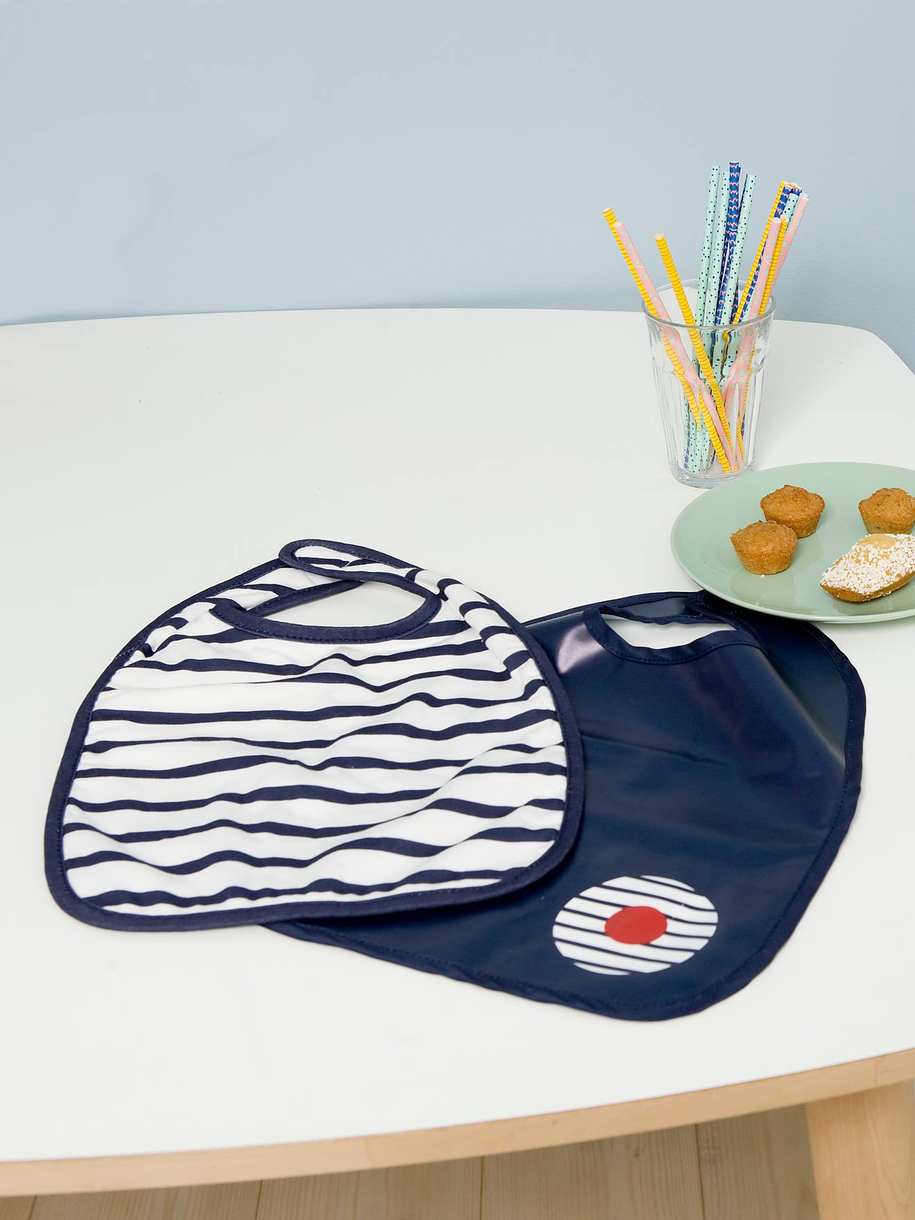 Lot de 2 bavoirs BABY TO LOVE bleu