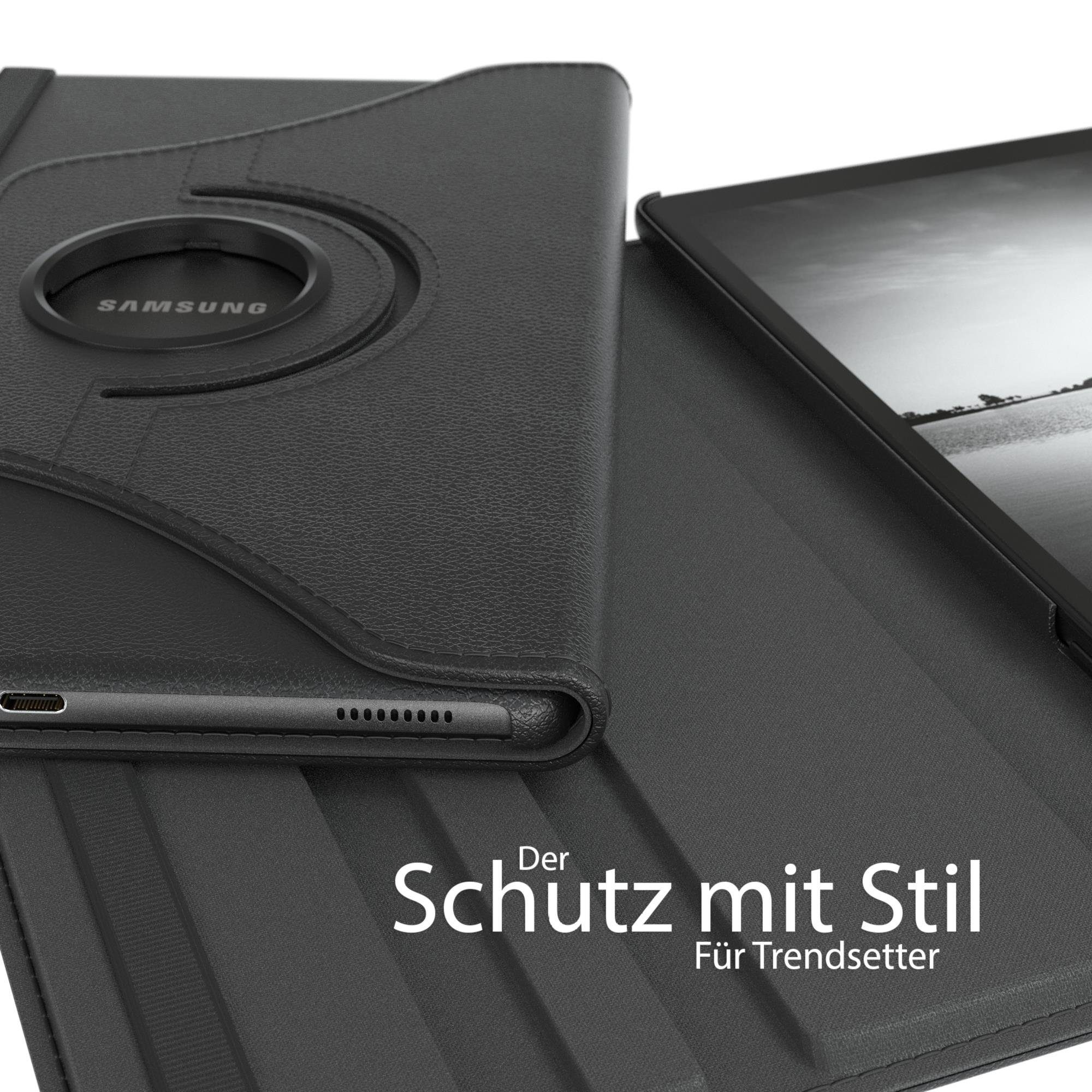 EAZY CASE Tablet-Hülle Rotation Case Samsung Galaxy Tab A 10.1 10,1 Zoll, Hülle 360° drehbar mit Standfunktion Etui Anti-Kratz Tasche Schwarz