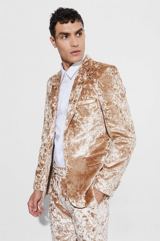 Skinny Blazer aus Samt