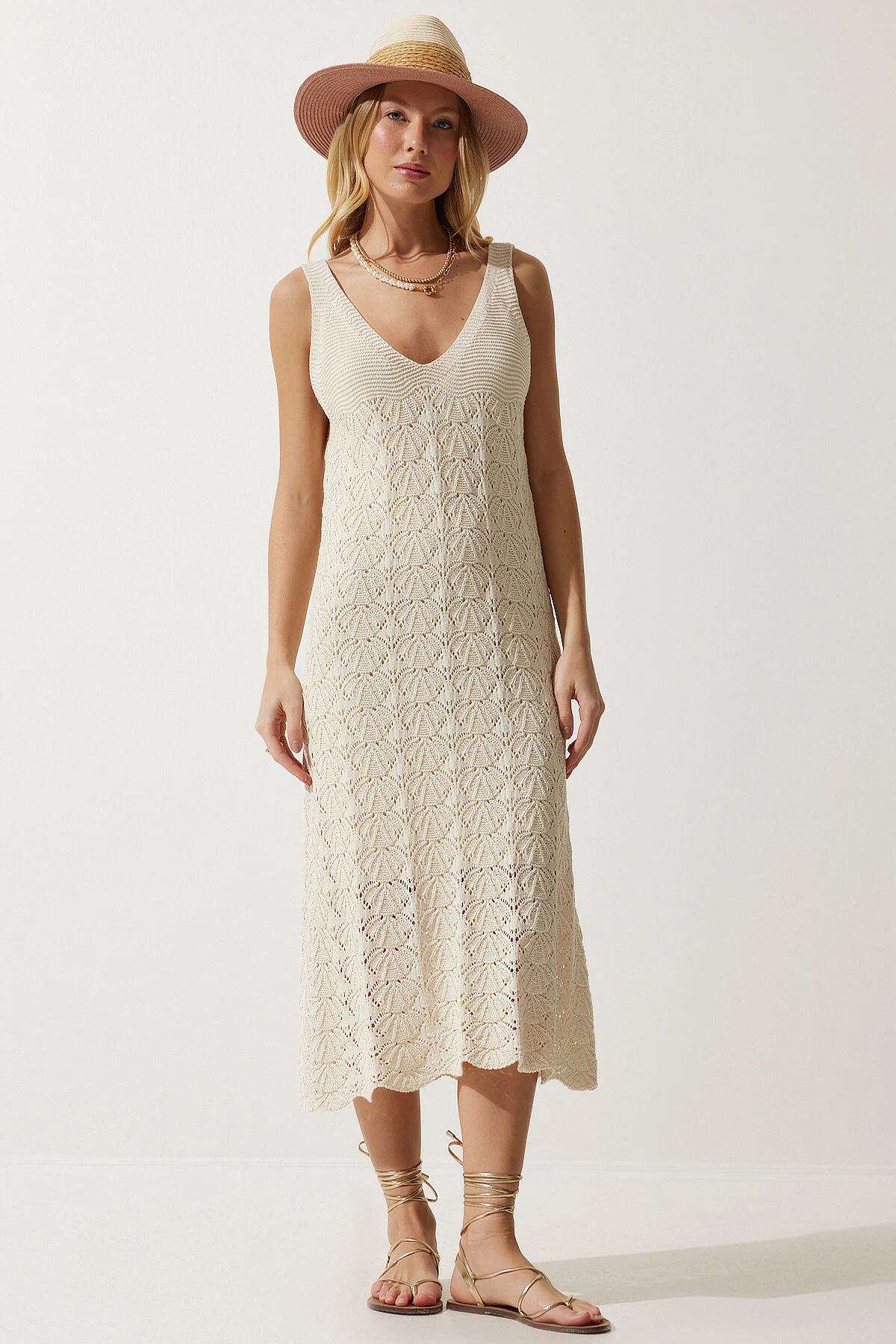 Happiness İstanbul  Kleid - Beige - A-Linie