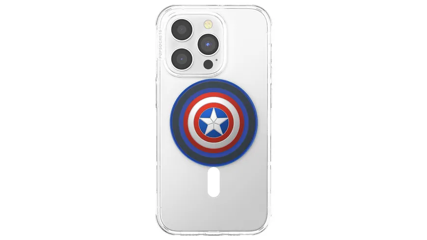 PopGrip Premium  für MagSafe rund - ausziehbarer Handy-Griff Handyhalter -  Enamel Captain America