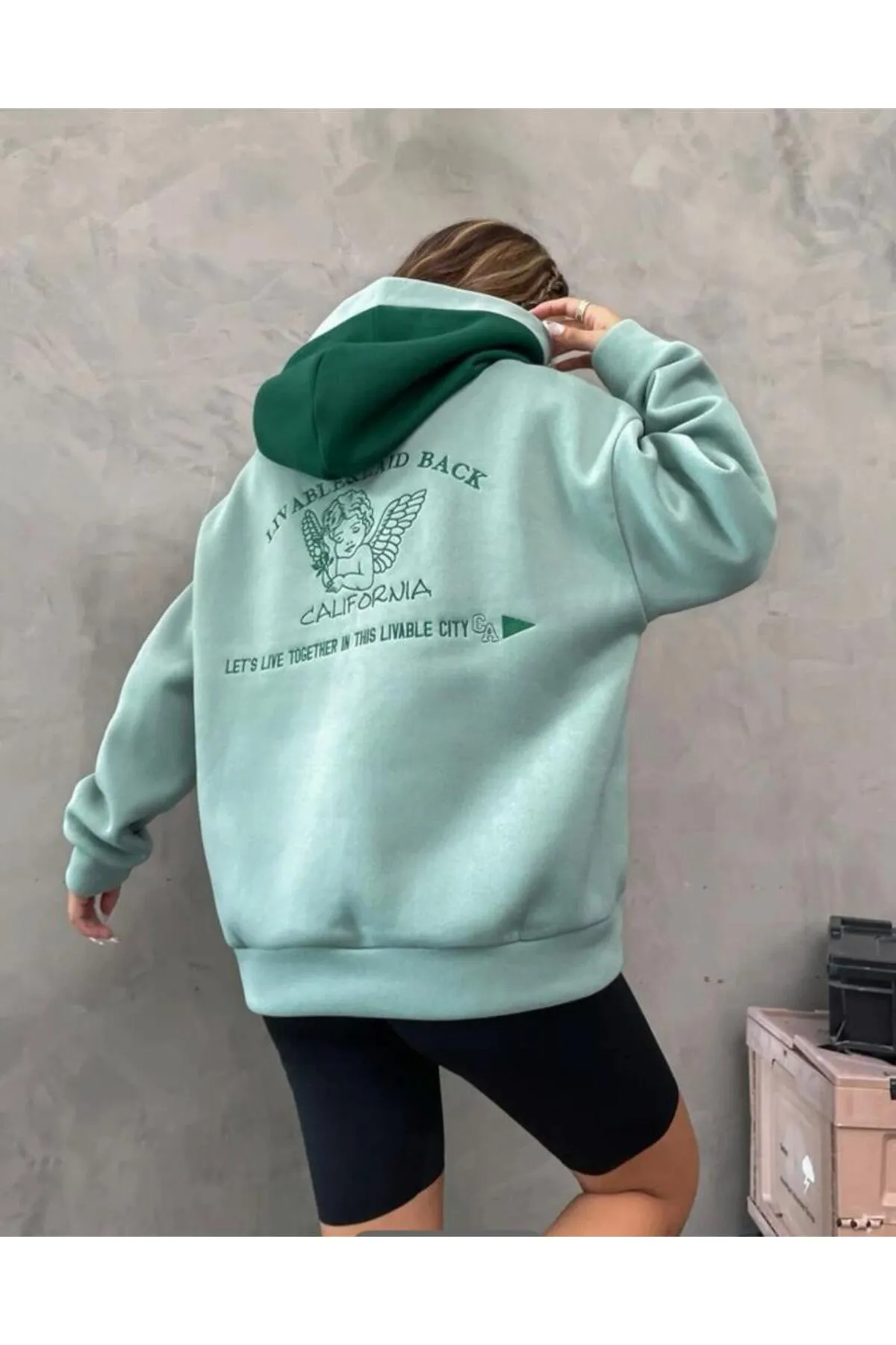 MOONBULL  Sweatshirt - Grün - Oversized