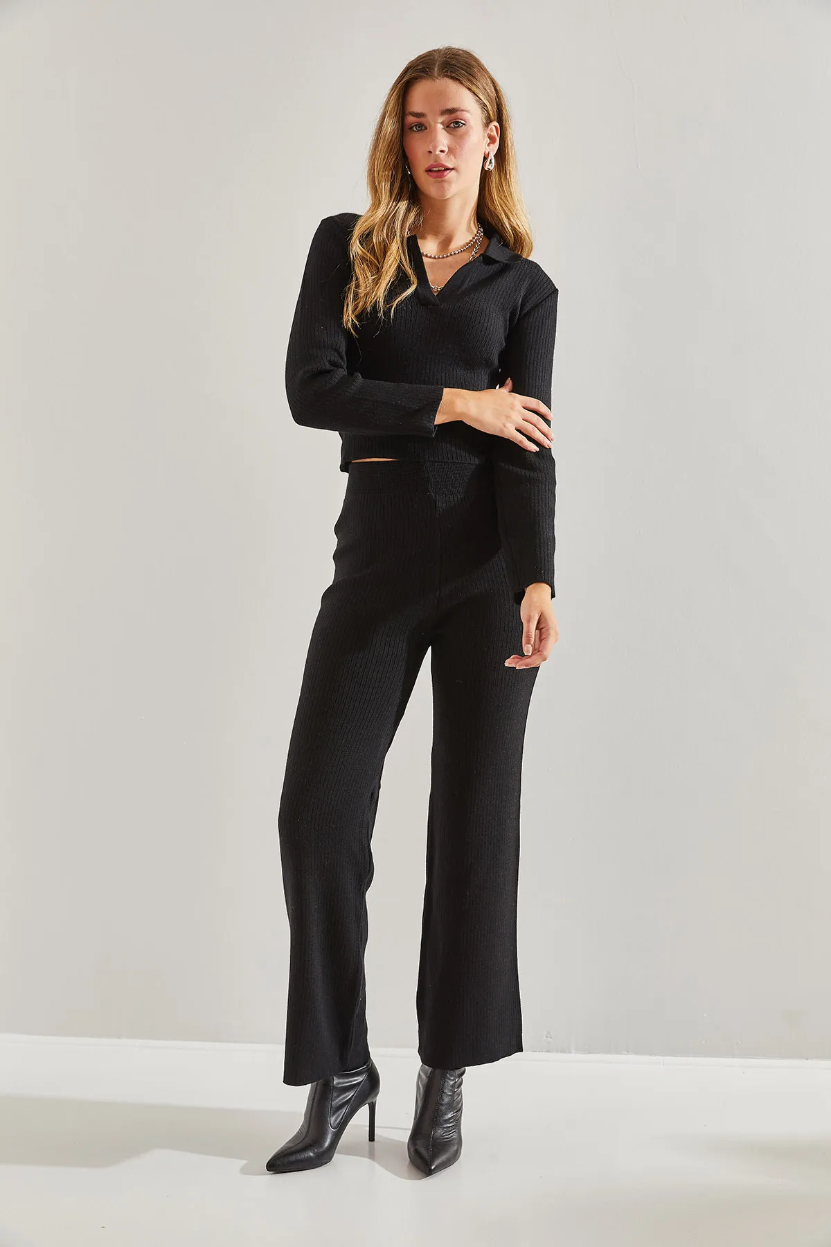 Bianco Lucci  Damen-Strickober- und -Unterteil-Set