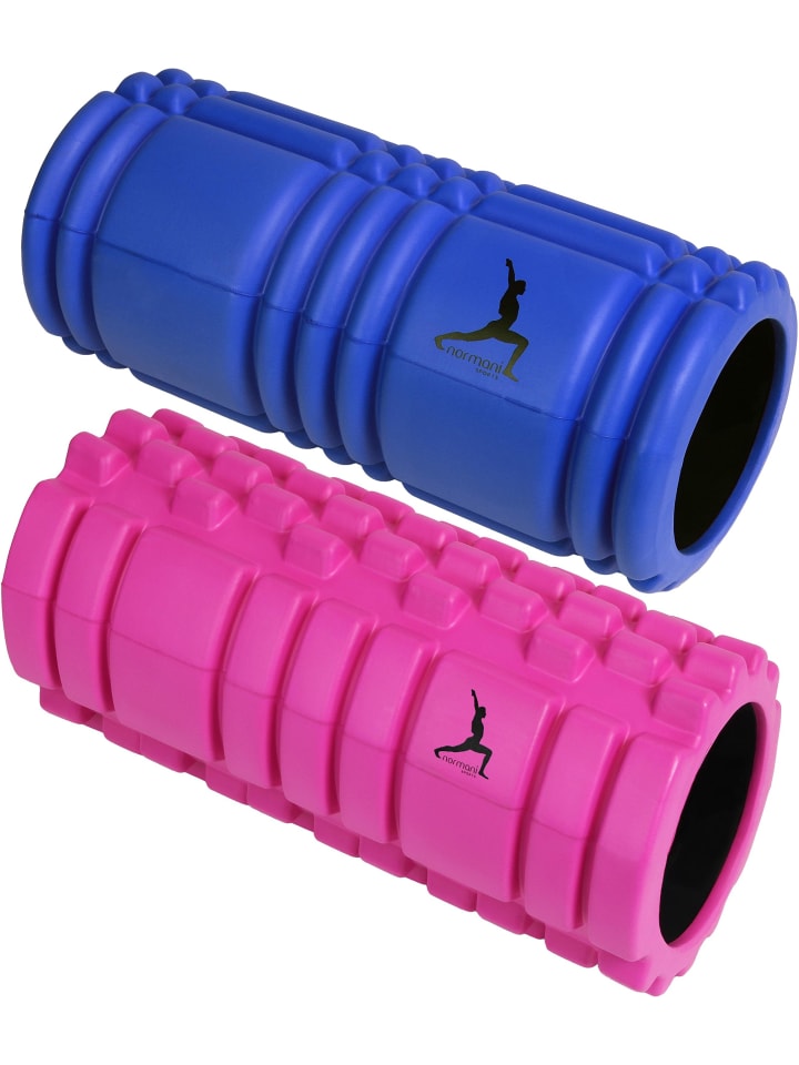 Normani Outdoor Sports 2 x Faszienrolle - Sportrolle Massageroller in 1 x Blau / 1 x Pink günstig kaufen onesize