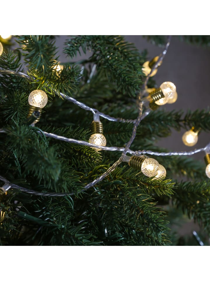 MARELIDA LED Lichterkette Mini Kugeln Kristall Vintage Look L: 4,9m in transparent günstig kaufen onesize