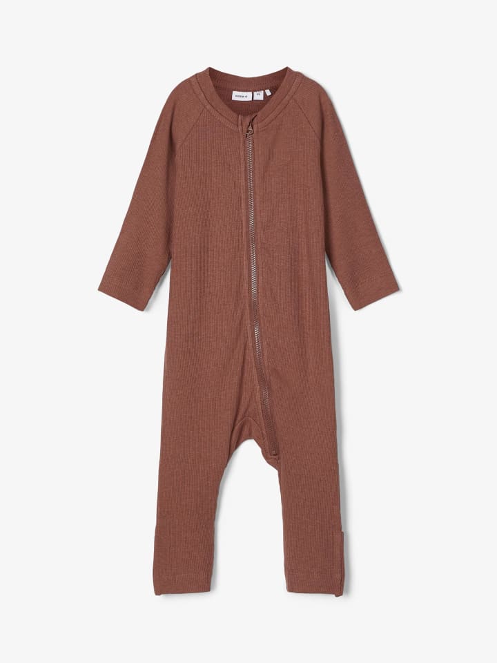 name it Mädchen Strampler mit Zipper ohne Fuß in Rot günstig kaufen