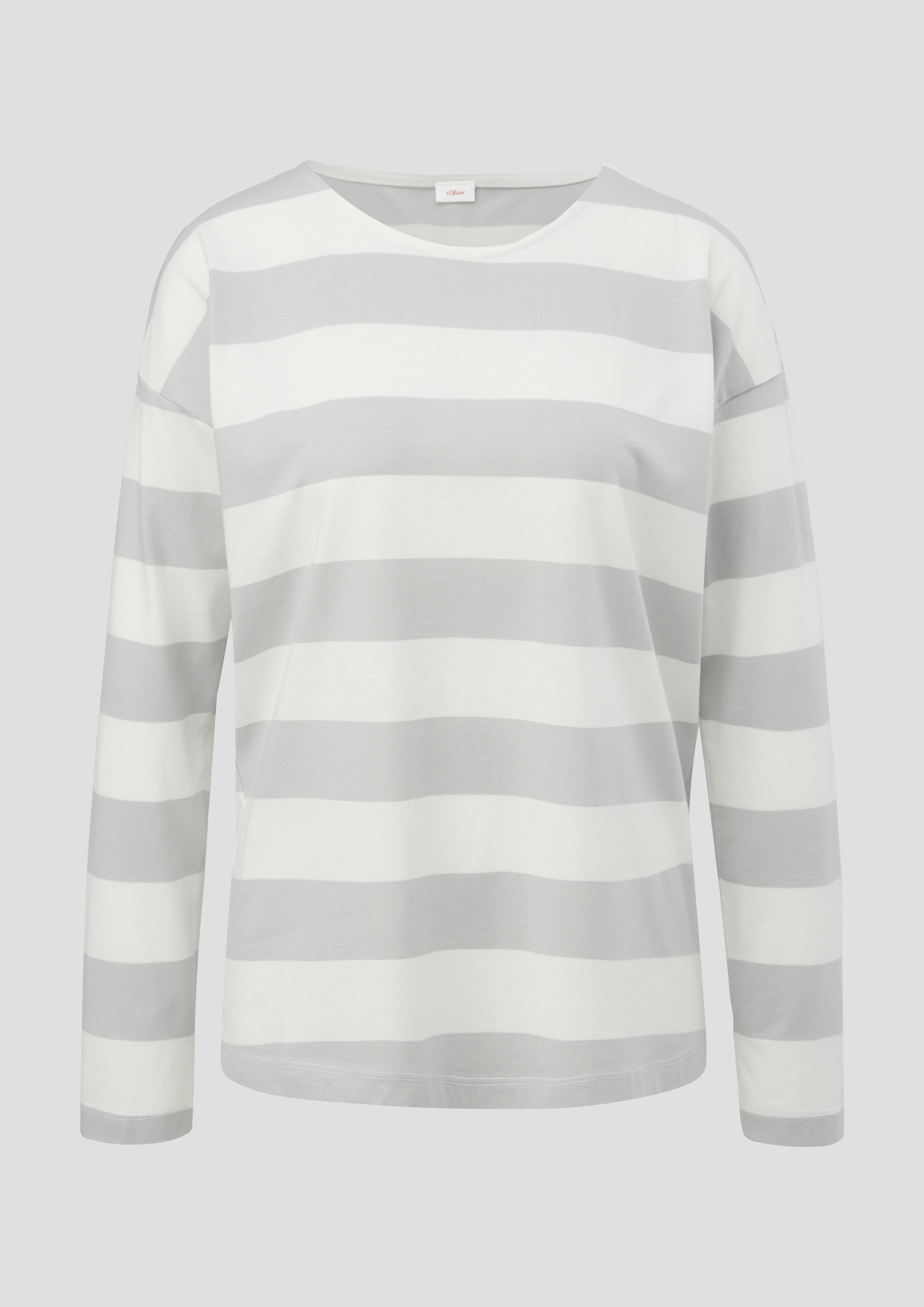 Langes Pyjama-Oberteil mit Streifen  6009205-90G1