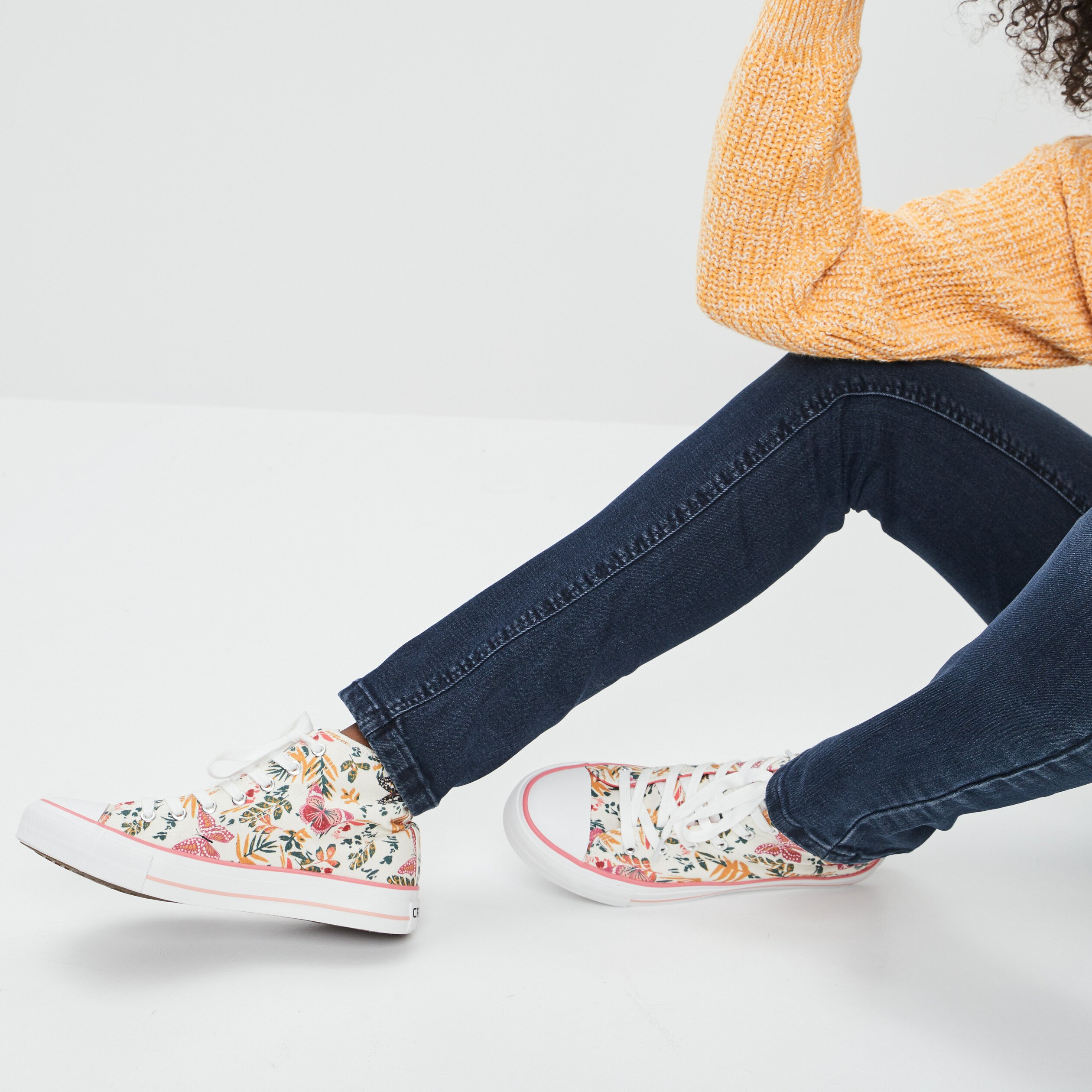 Baskets montantes en toile Creeks multicolore femme | La Halle