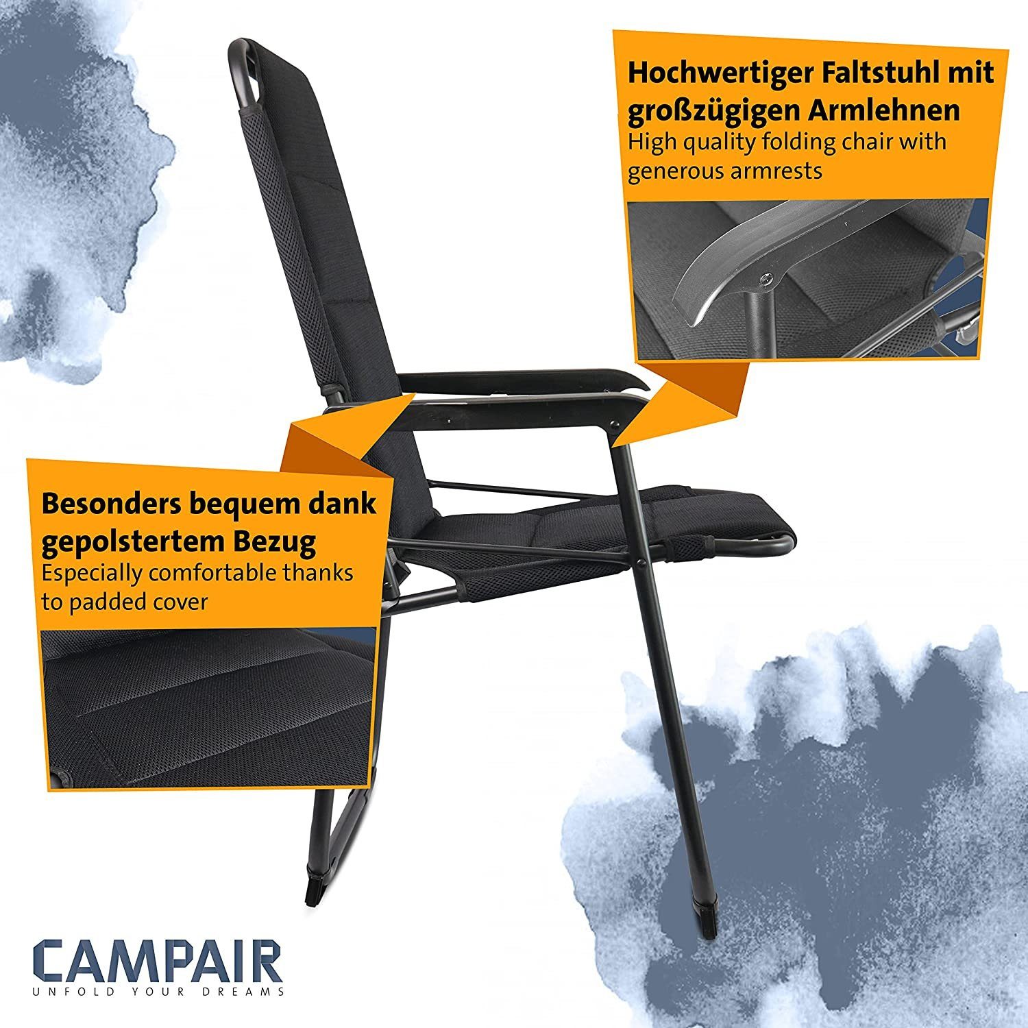 CAMPAIR Campingstuhl Leichter Caravan Wohnwagen Klappstuhl aus Aluminium (1 St)