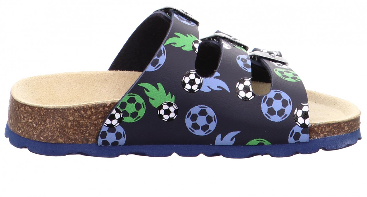 FUSSBETTPANTOFFEL - Blau/GrünPantoffel mit Schnalle