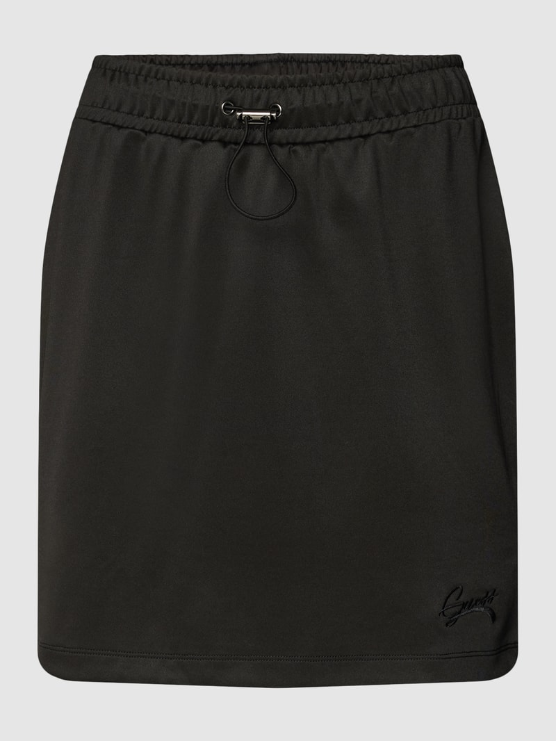 Minirock mit Label-Stitching Modell 'CHRISTINA' in schwarz