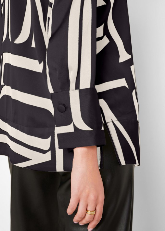 Oversize Satin Bluse