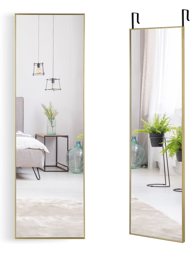 COSTWAY Wandspiegel 37 x 120cm in Gold günstig kaufen 120 cm