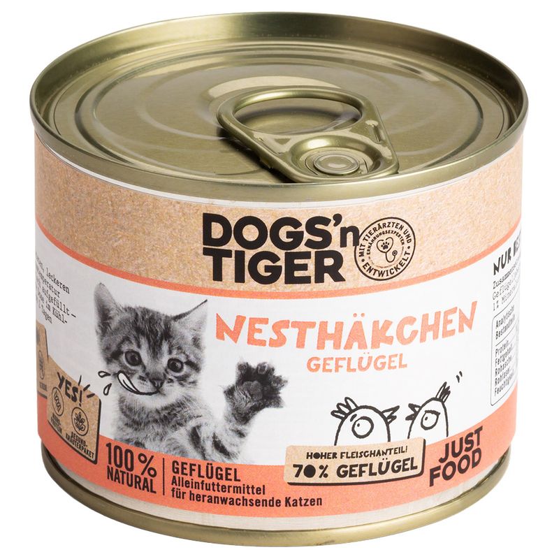 Sparpaket Dogs'n Tiger Junior Cat 12 x 200 g