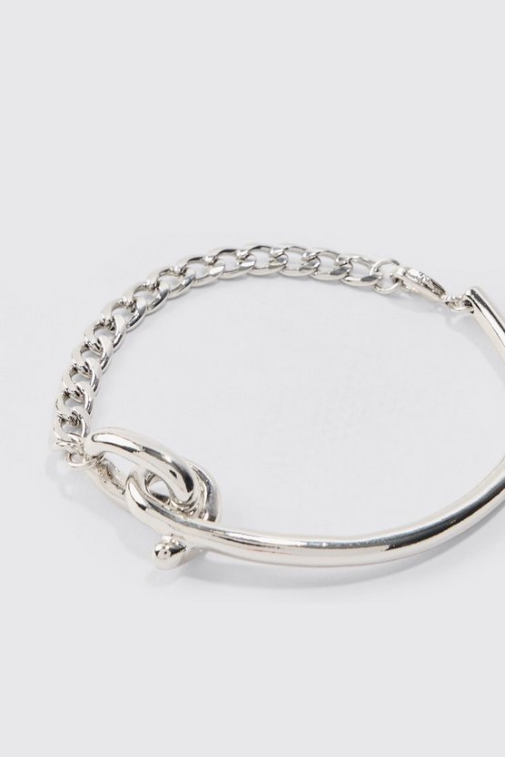 Silbernes Armband mit Metall-Detail